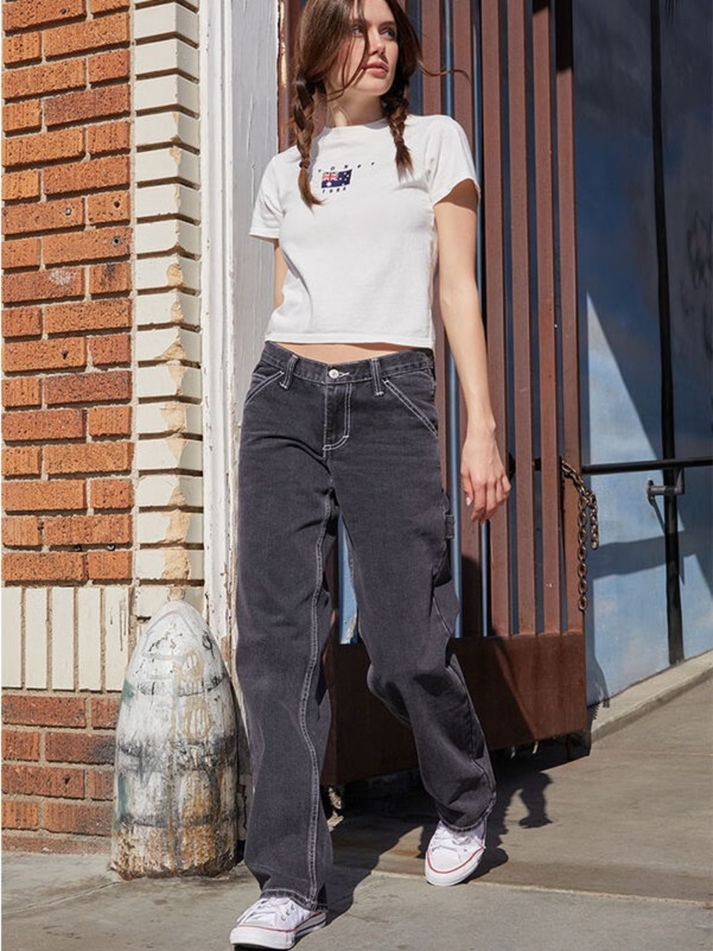John Galt Black Carpenter Jeans
